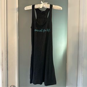 Black “Mermaid for Life” Tank Dress/ cover up. Womens extra small